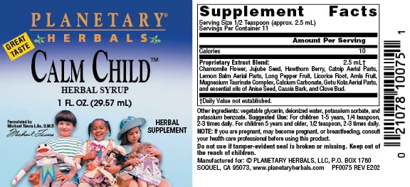 Planetary Herbals Calm Child sugar free alcohol free syrup for kids