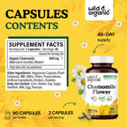 Premium USA imported chamomile flower extract capsules for natural digestive support