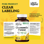 Wild & Organic Chamomile Matricaria recutita flower extract capsules for daily wellness