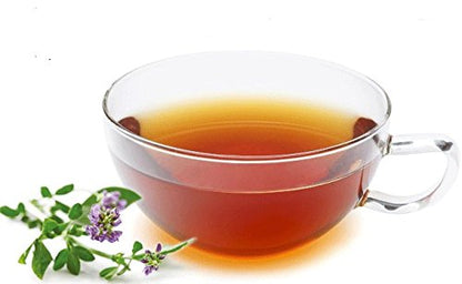 Nature Tea Alfalfa loose leaf herbal tea dried herb texture