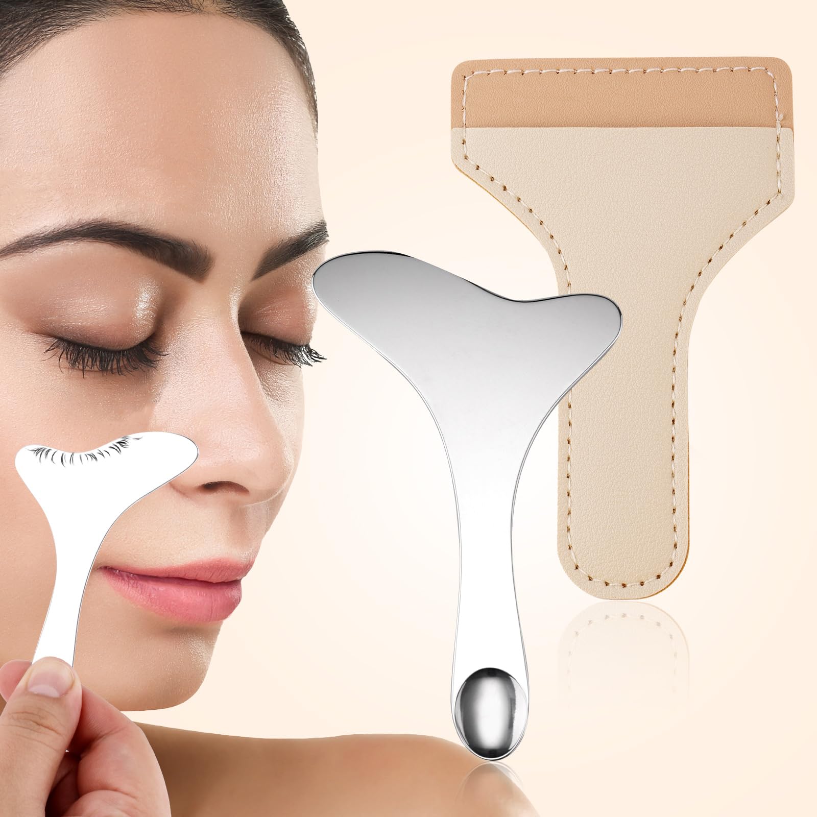 Using Gosknor metal stencil for winged eyeliner application