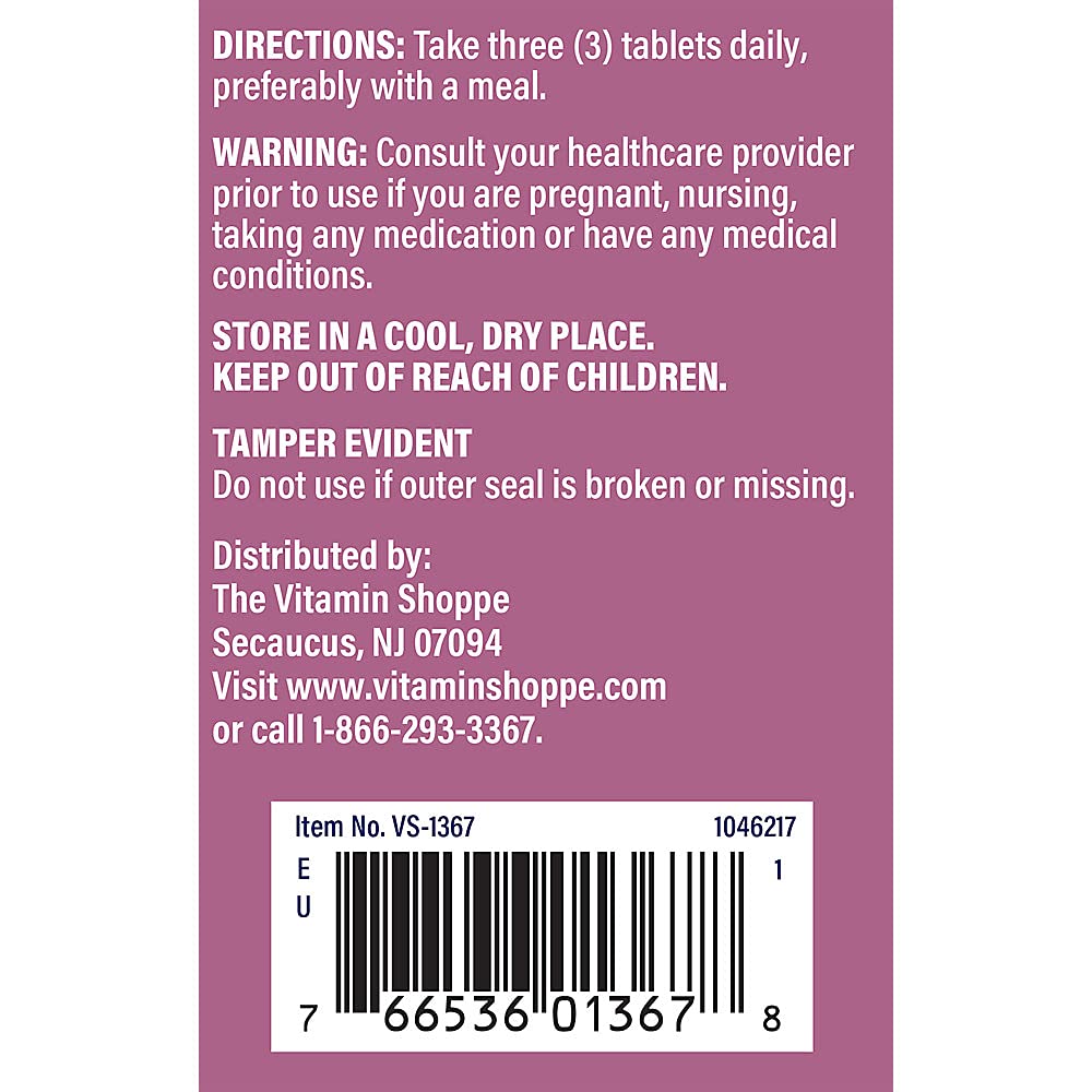 The Vitamin Shoppe Alfalfa 500mg green food dietary supplement