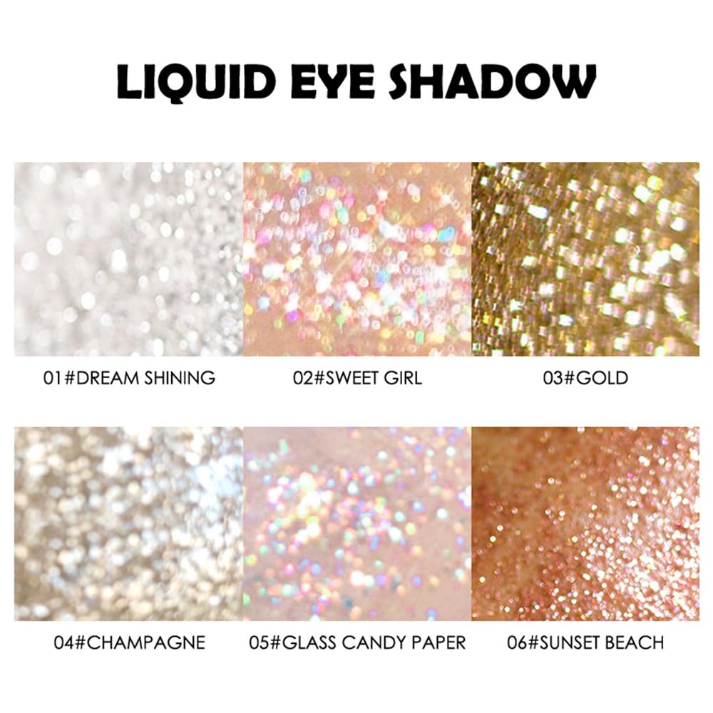 Uock shimmering glitter eyeshadow tip detail