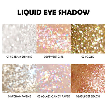Uock shimmering glitter eyeshadow tip detail