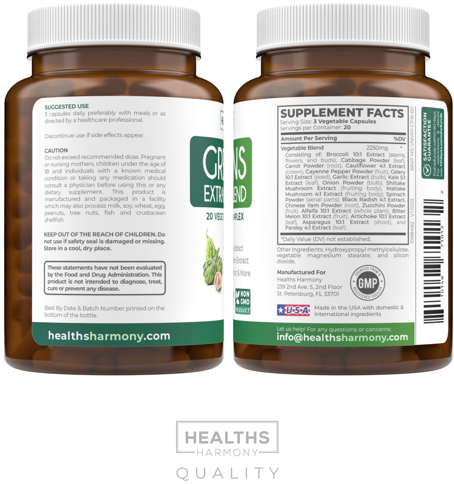 Premium imported USA health supplement bottle