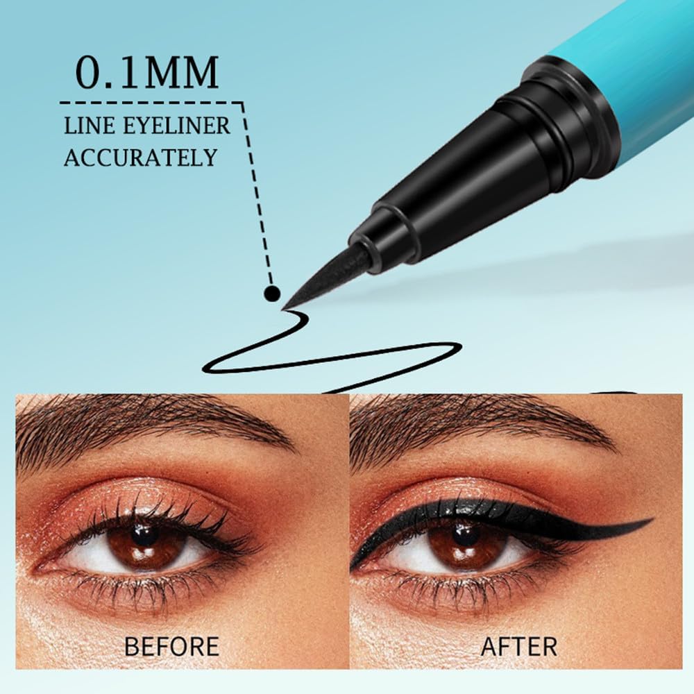 Uock 2-in-1 liquid eyeliner pen showing both ends