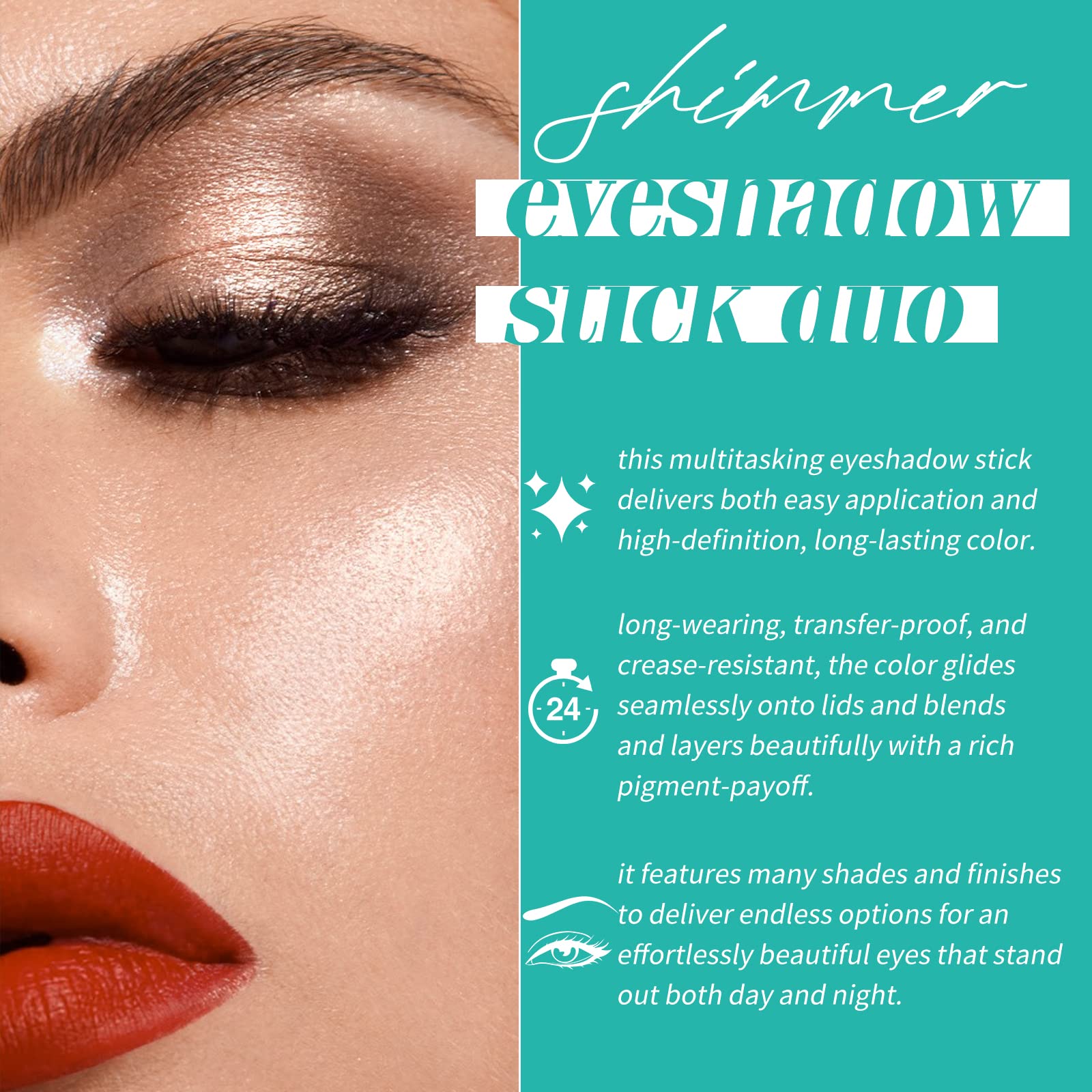 Kimuse shimmer eyeshadow pencil duo packaging