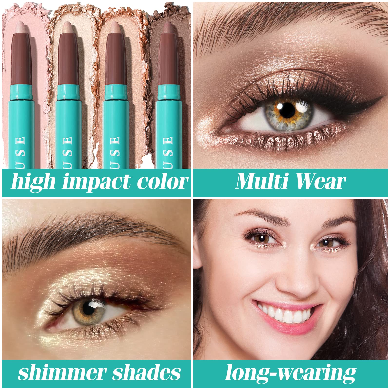 Close up of Kimuse creamy highlighter and eyeshadow sticks
