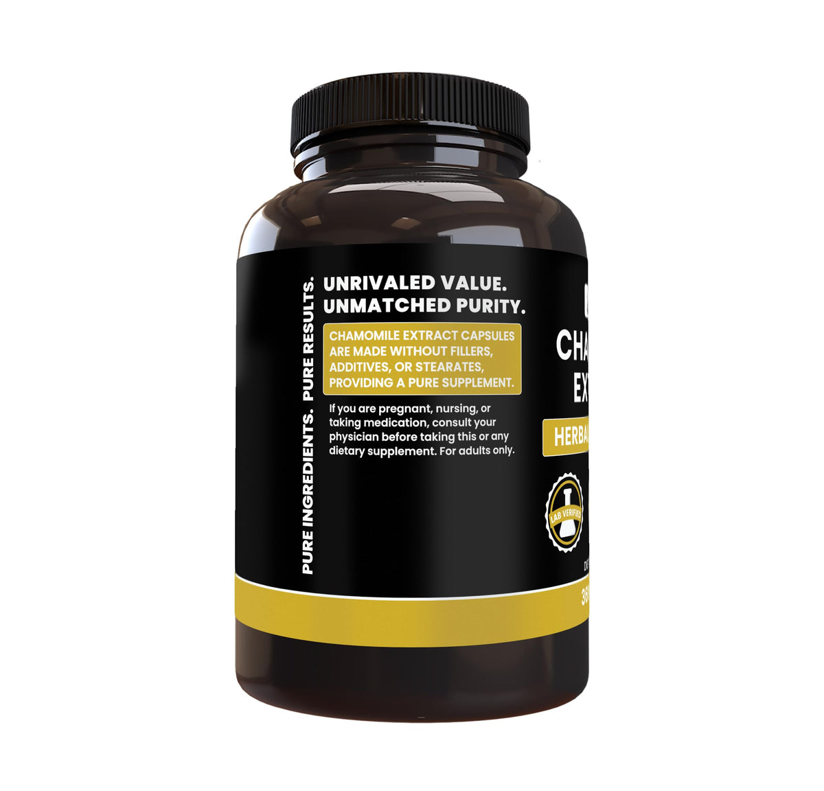 High apigenin chamomile extract capsules rich in natural antioxidants for relaxation