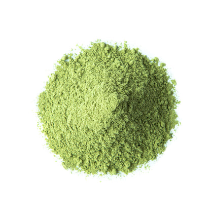 Close up of Food To Live alfalfa barley and wheatgrass powder texture