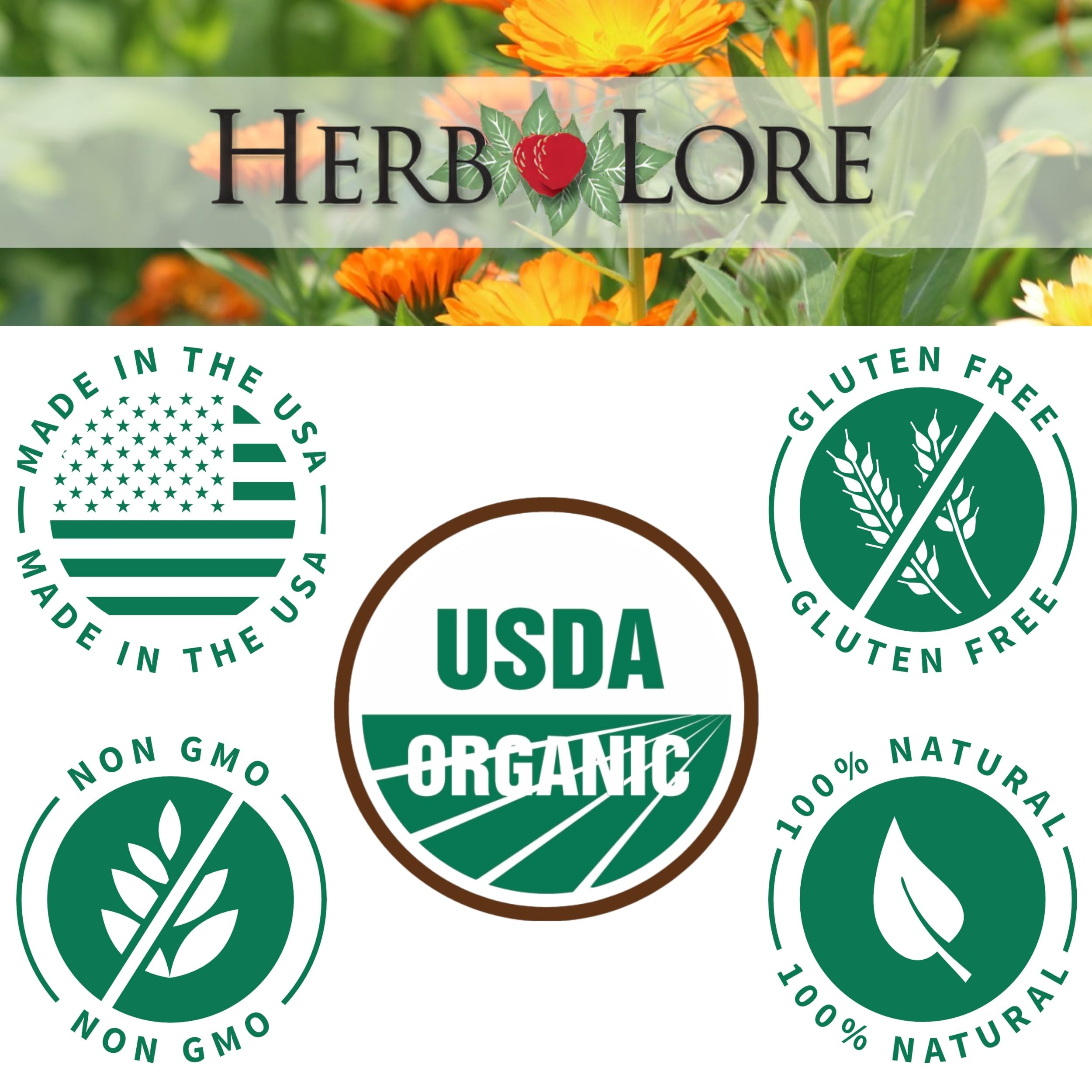 Herb Lore Organic Alfalfa Leaf Tincture nutritional label