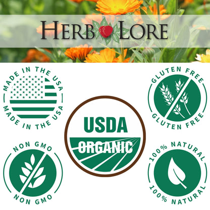 Herb Lore Organic Alfalfa Leaf Tincture nutritional label