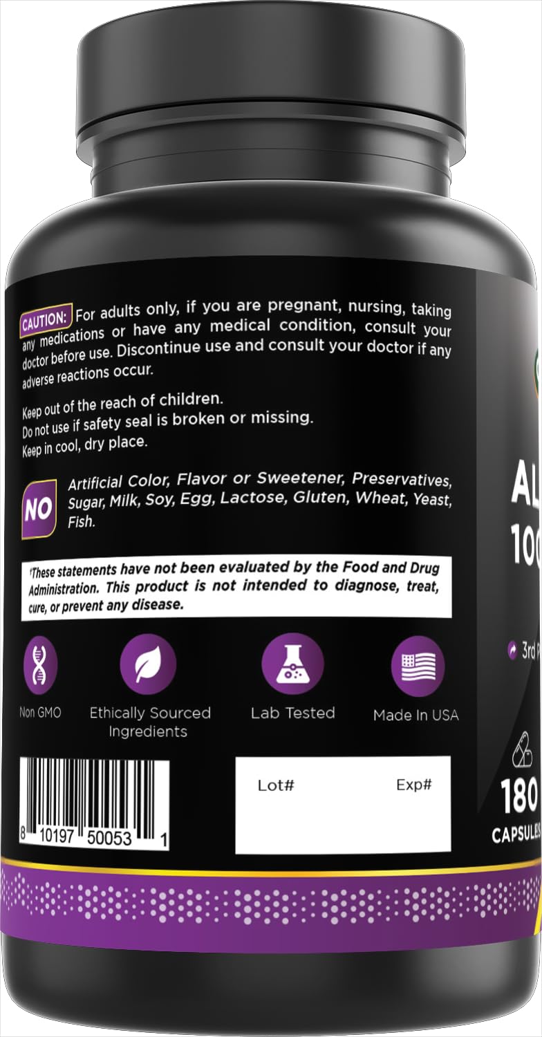 Professional studio shot of Oxify Alfalfa 180 count bottle