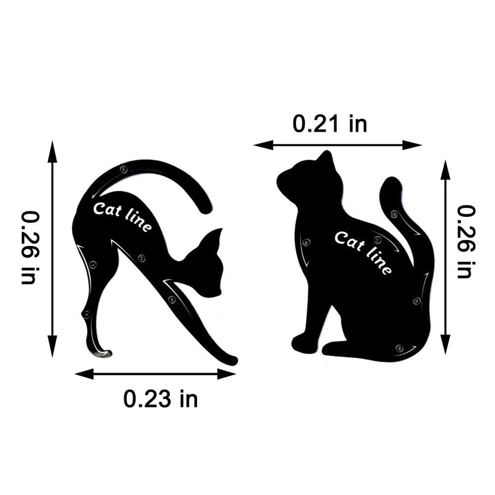 Zktsry Cat Shaped Eyeliner And Eyeshadow Template Tool Set