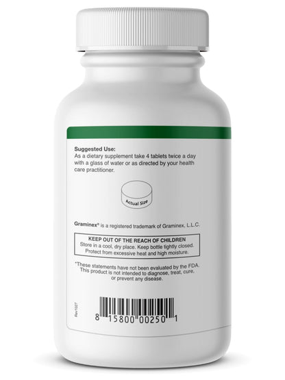 Graminex Alfalfa supplement label with nutrition details