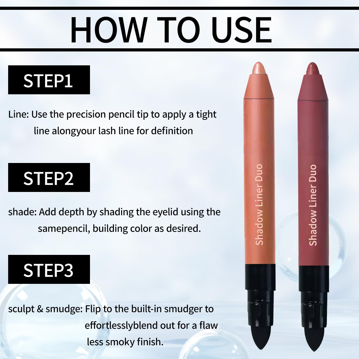 Application of MySite eyeshadow stick on eyelid