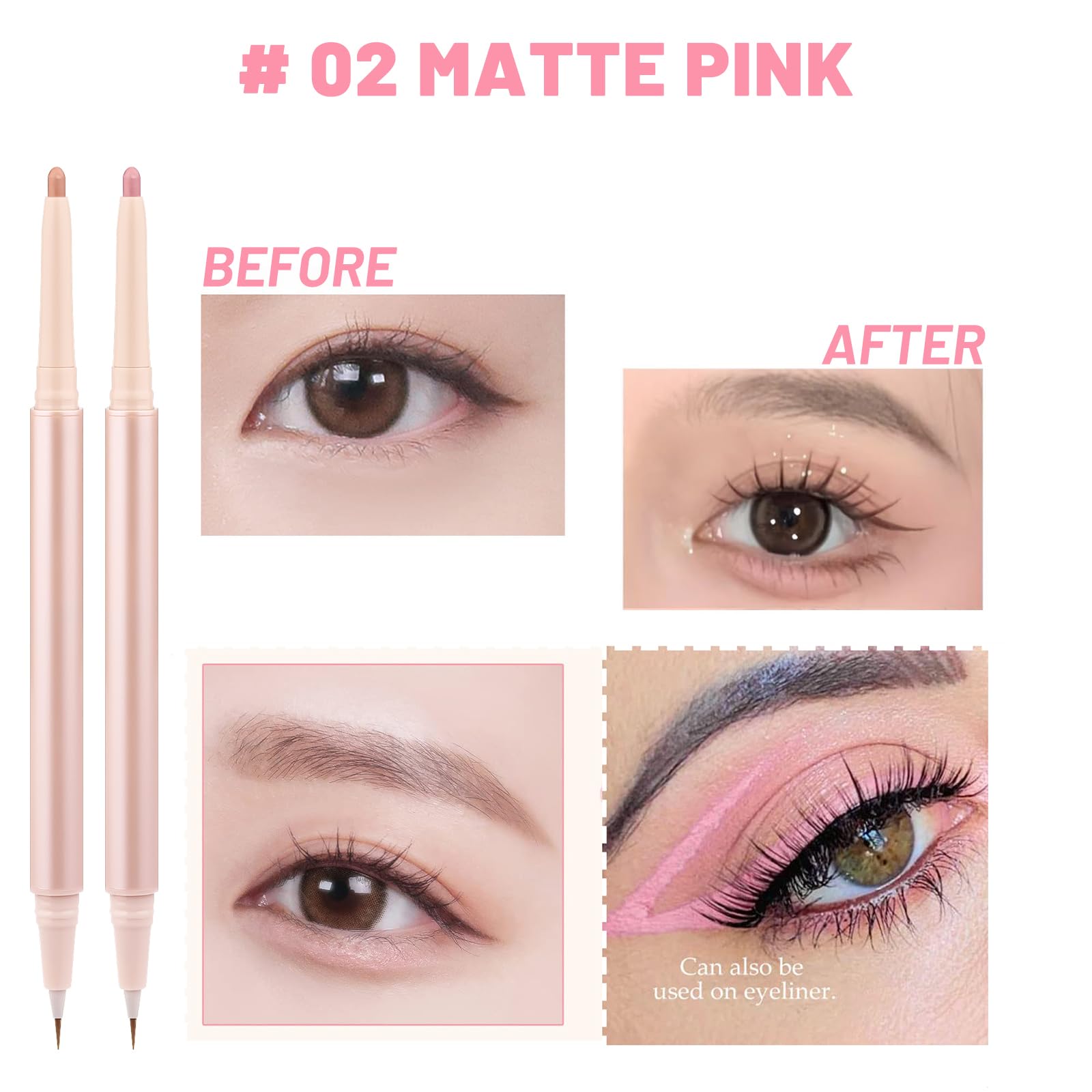 Nobeka makeup pens showing glitter and matte nude shades