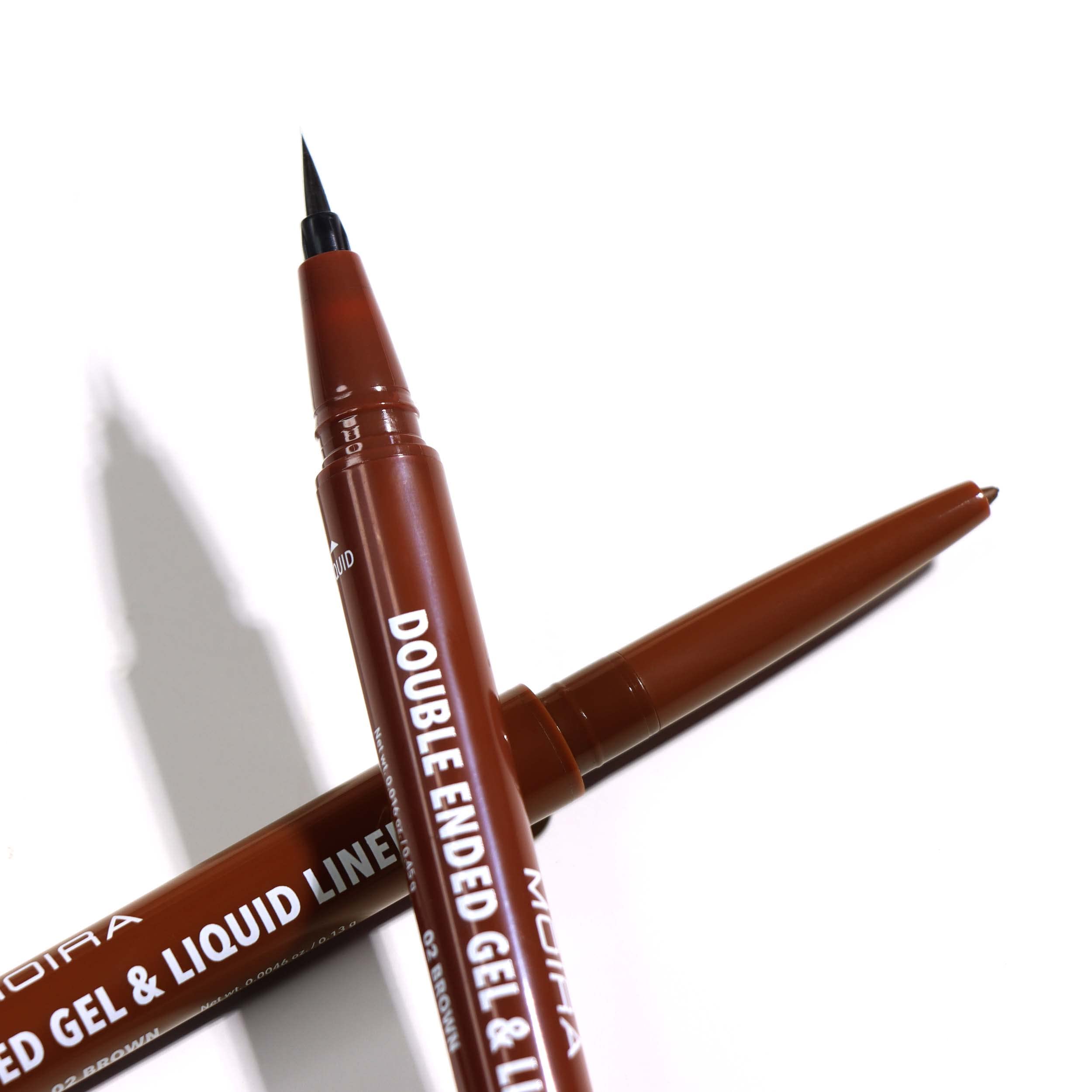Moira dual ended eyeliner brown liquid and gel tips