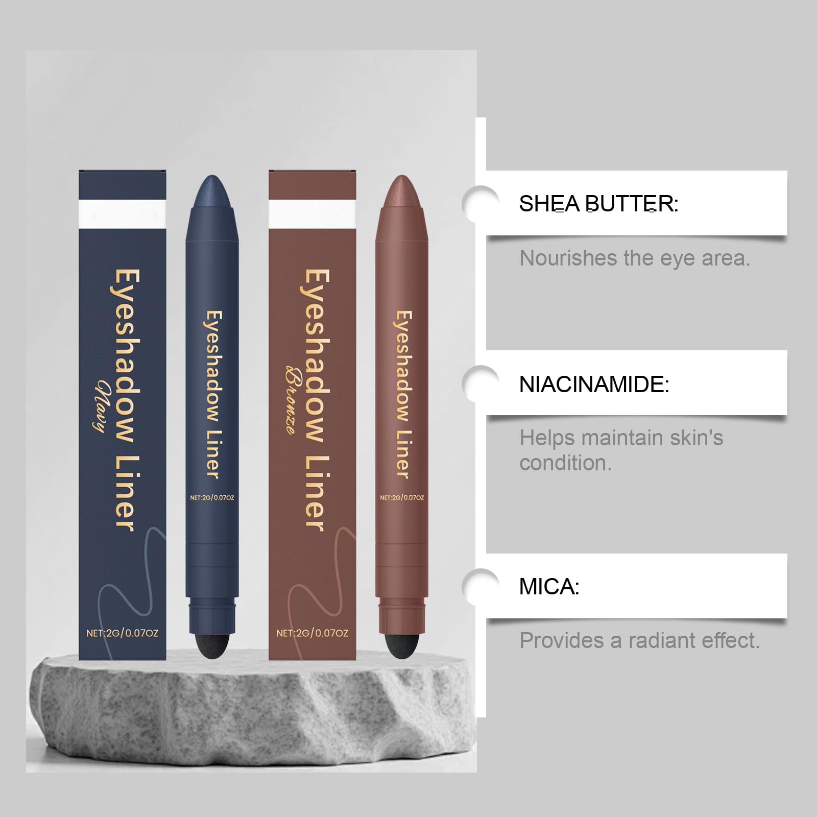 Swatch demonstration of Fijemya 2-in-1 shadow liner