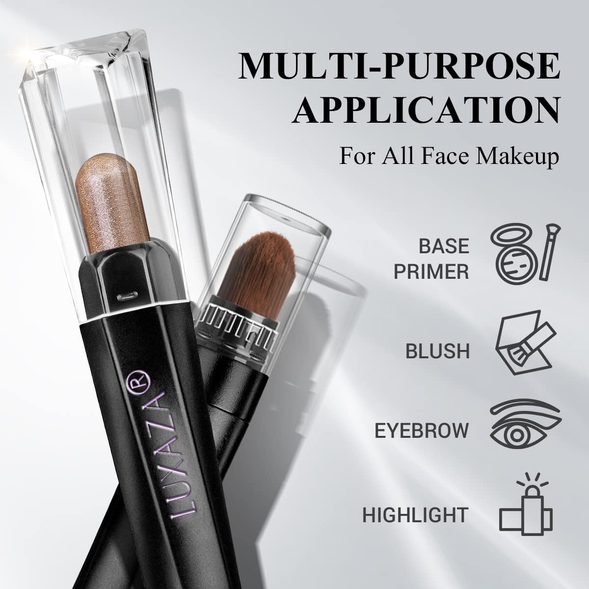 Luxaza waterproof eyeshadow pencil set in hexagonal packaging