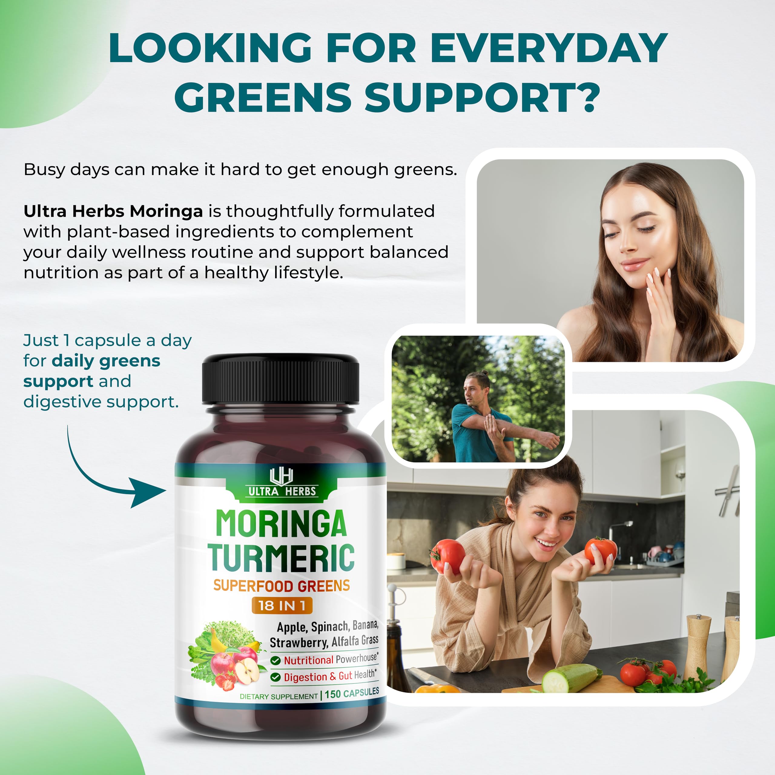 Ultra Herbs 18-in-1 superfood supplement label details