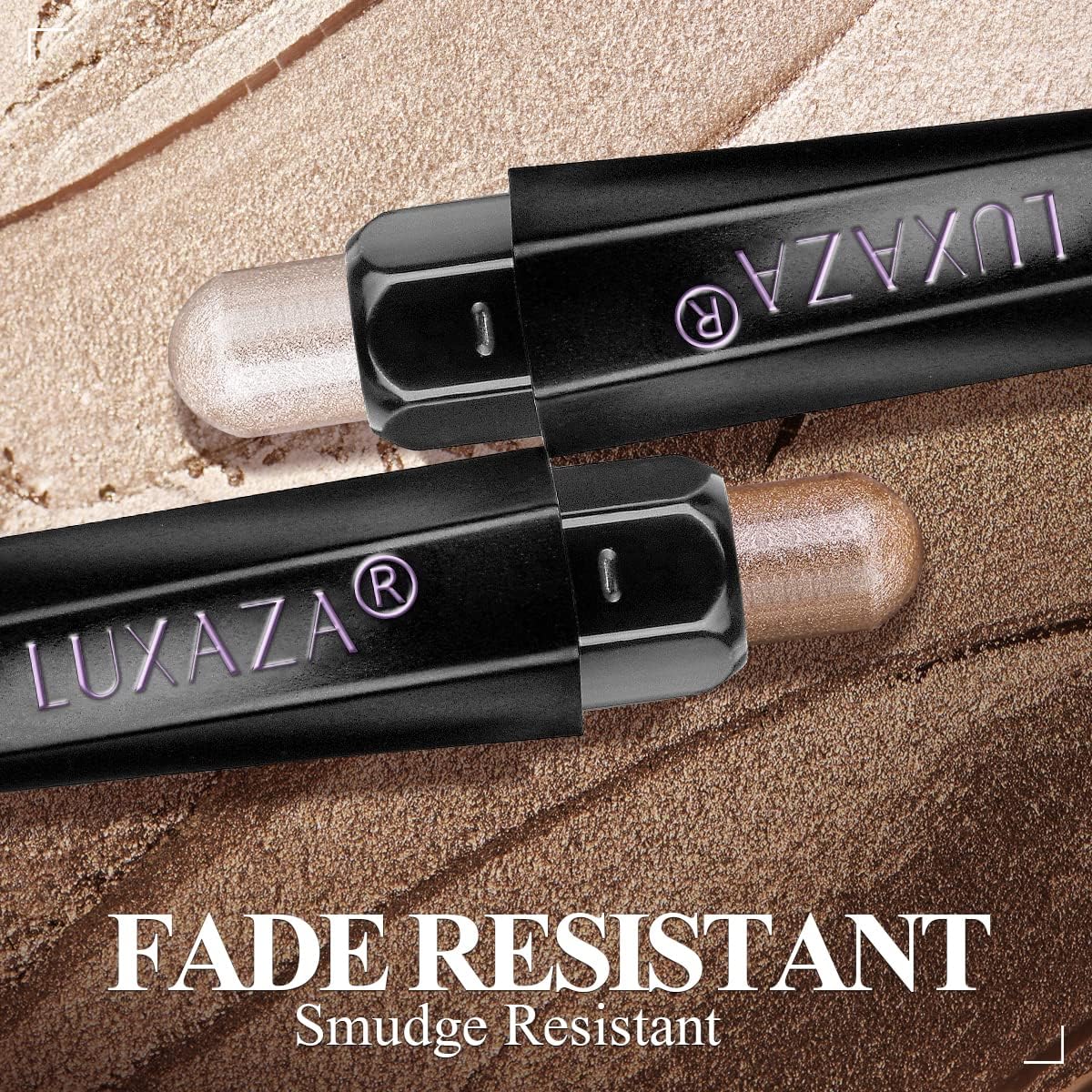 Luxaza neutral brown and shimmer pink cream shadow collection