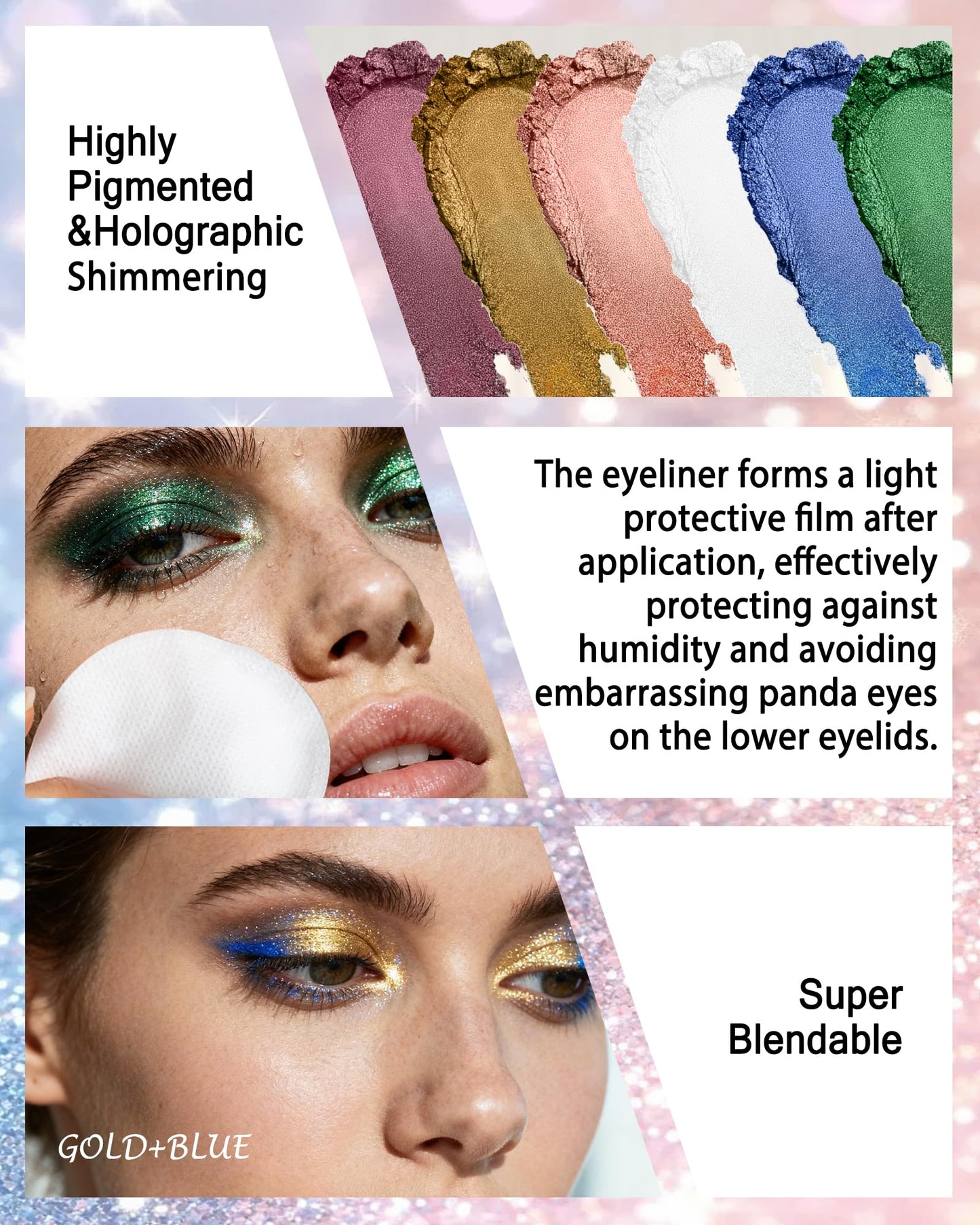 Caedelfly pine green metallic eyeshadow texture