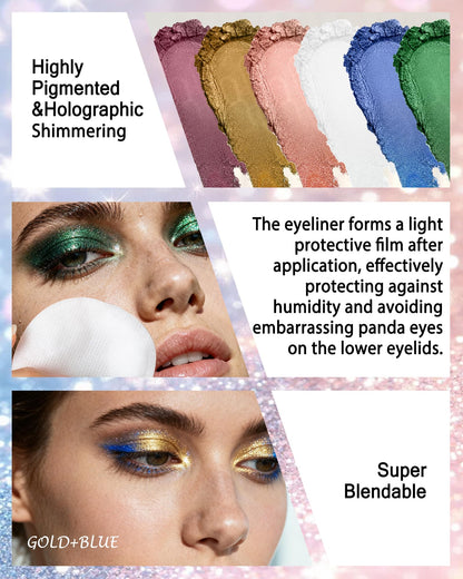 Caedelfly pine green metallic eyeshadow texture
