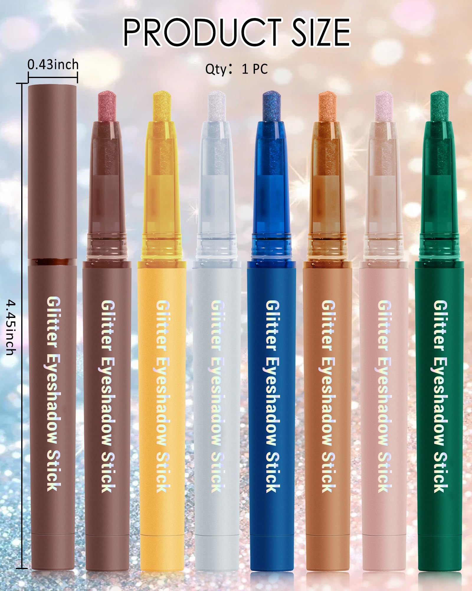 Caedelfly glitter eyeliner pen open view
