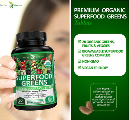 Potent Garden superfood greens vegan certification logo