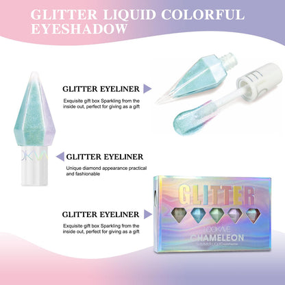 MooGlamor liquid glitter eyeshadow diamond packaging close up