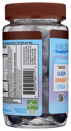 Doctor founded non GMO stress relief chocolate supplement packaging close up