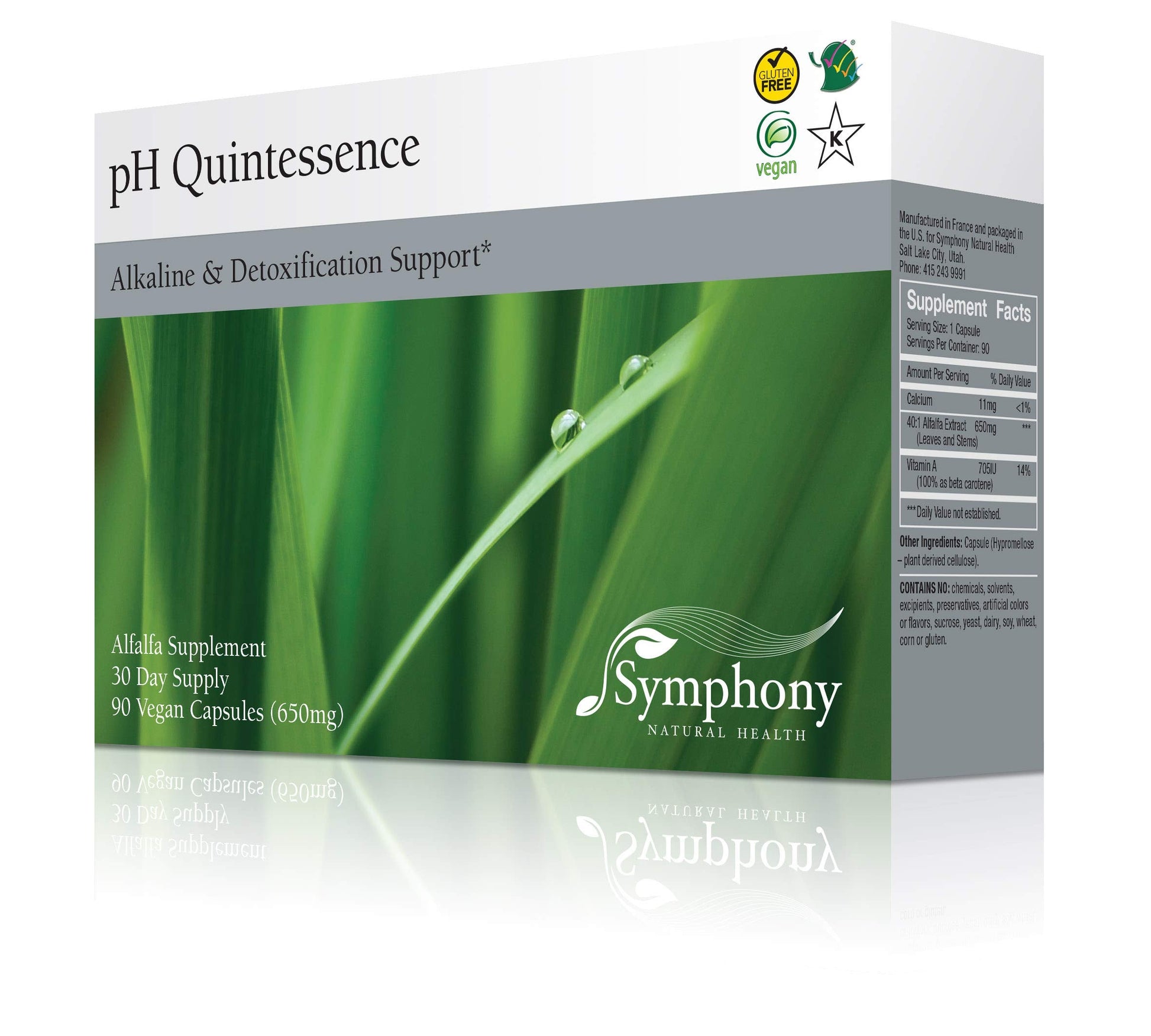 Alkaline support greens supplement in 90 capsule container