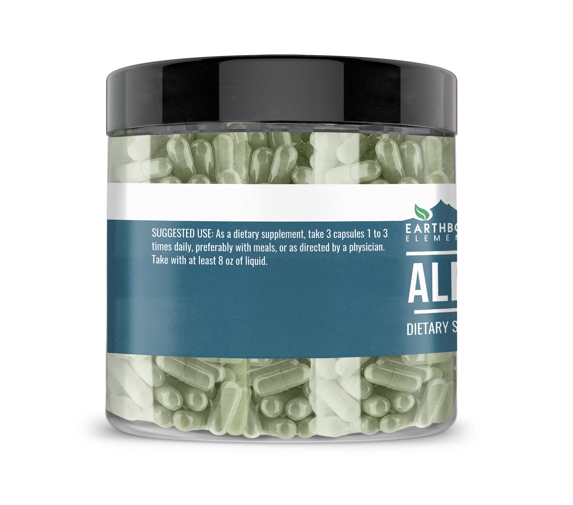 Pure Alfalfa Leaf dietary supplement bottle label details