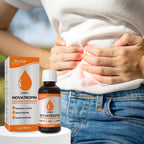 Arymar Novatropin herbal stomach relief supplement displaying the premium cGMP certified facility seal