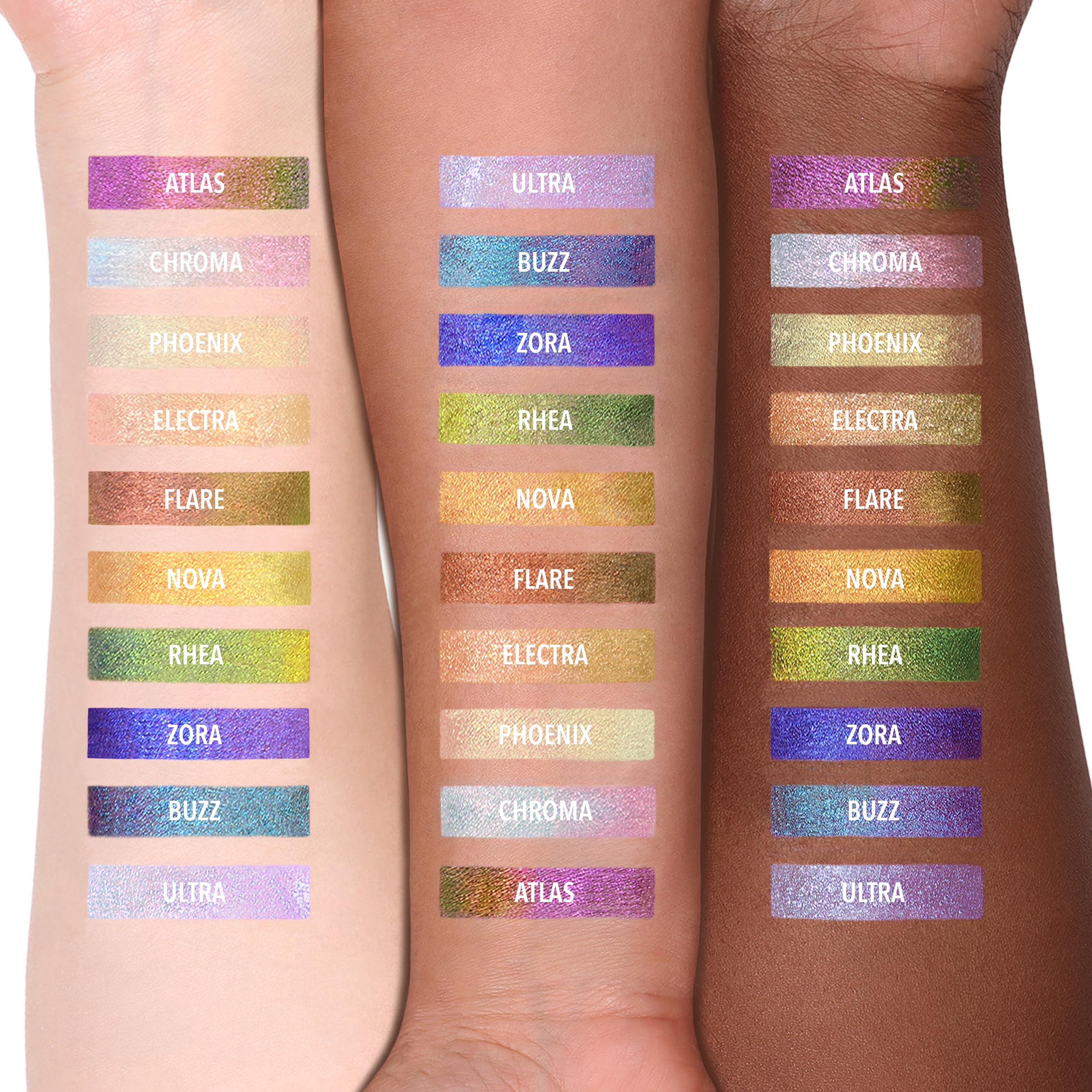 Close up of Moira Supernova Multichrome Gel Liner color shift swatch
