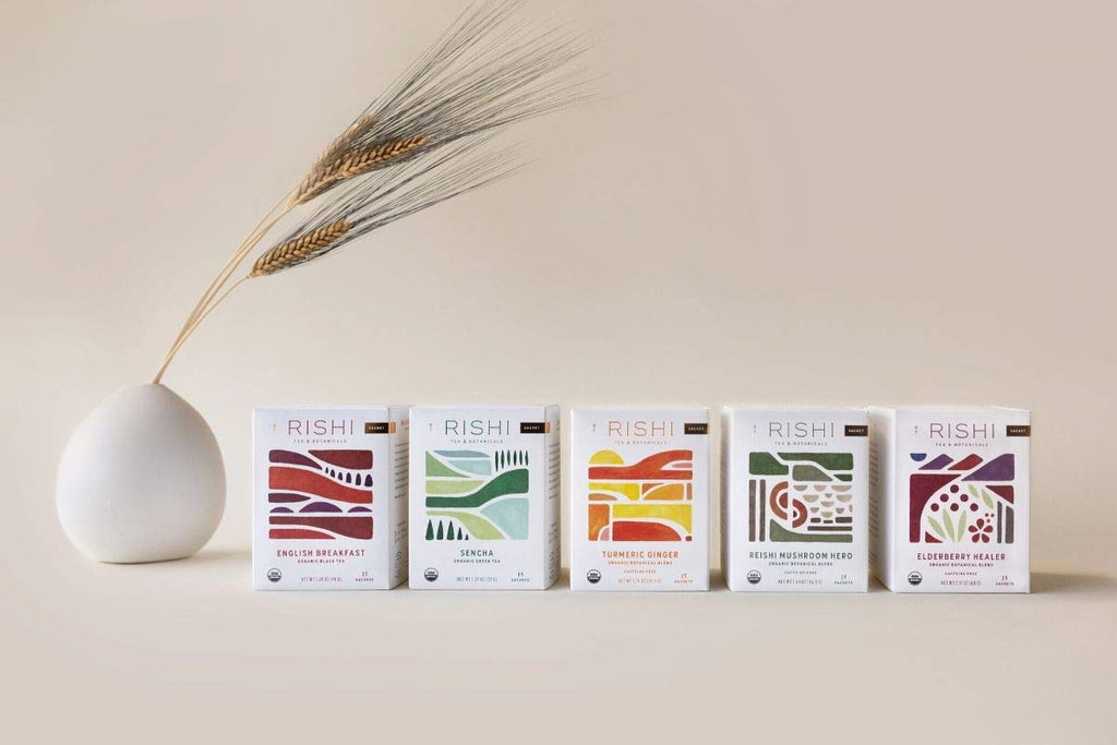 Rishi Tea Chamomile Medley pack of two boxes side angle view