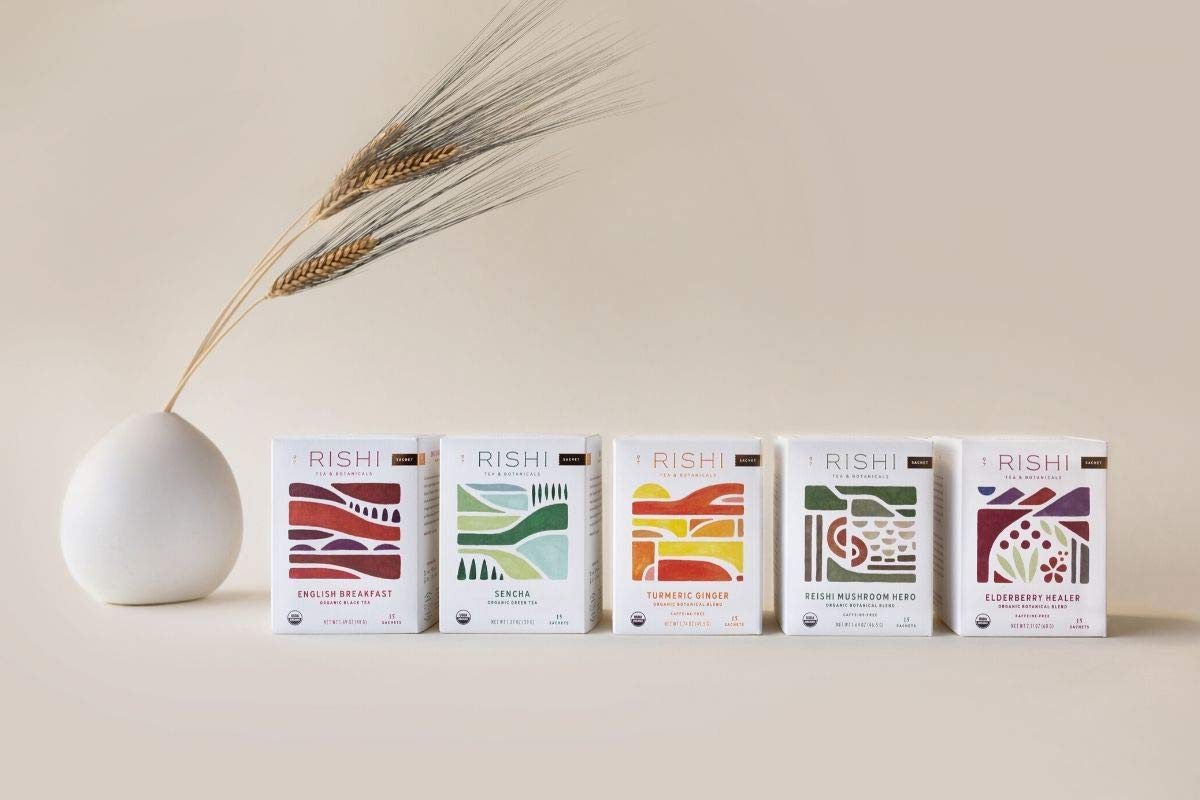 Rishi Tea Chamomile Medley pack of two boxes side angle view