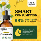 Dropping chamomile liquid tincture into a glass of water for evening stress relief.