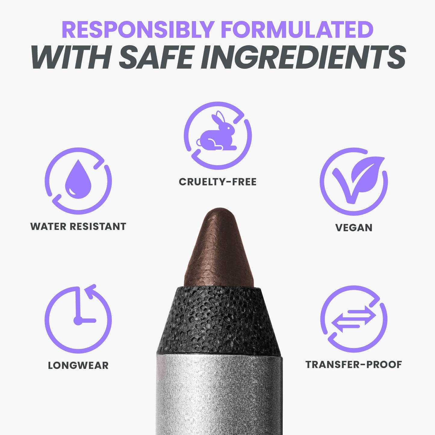 Wonderskin longwear brown eyeliner pencil packaging details