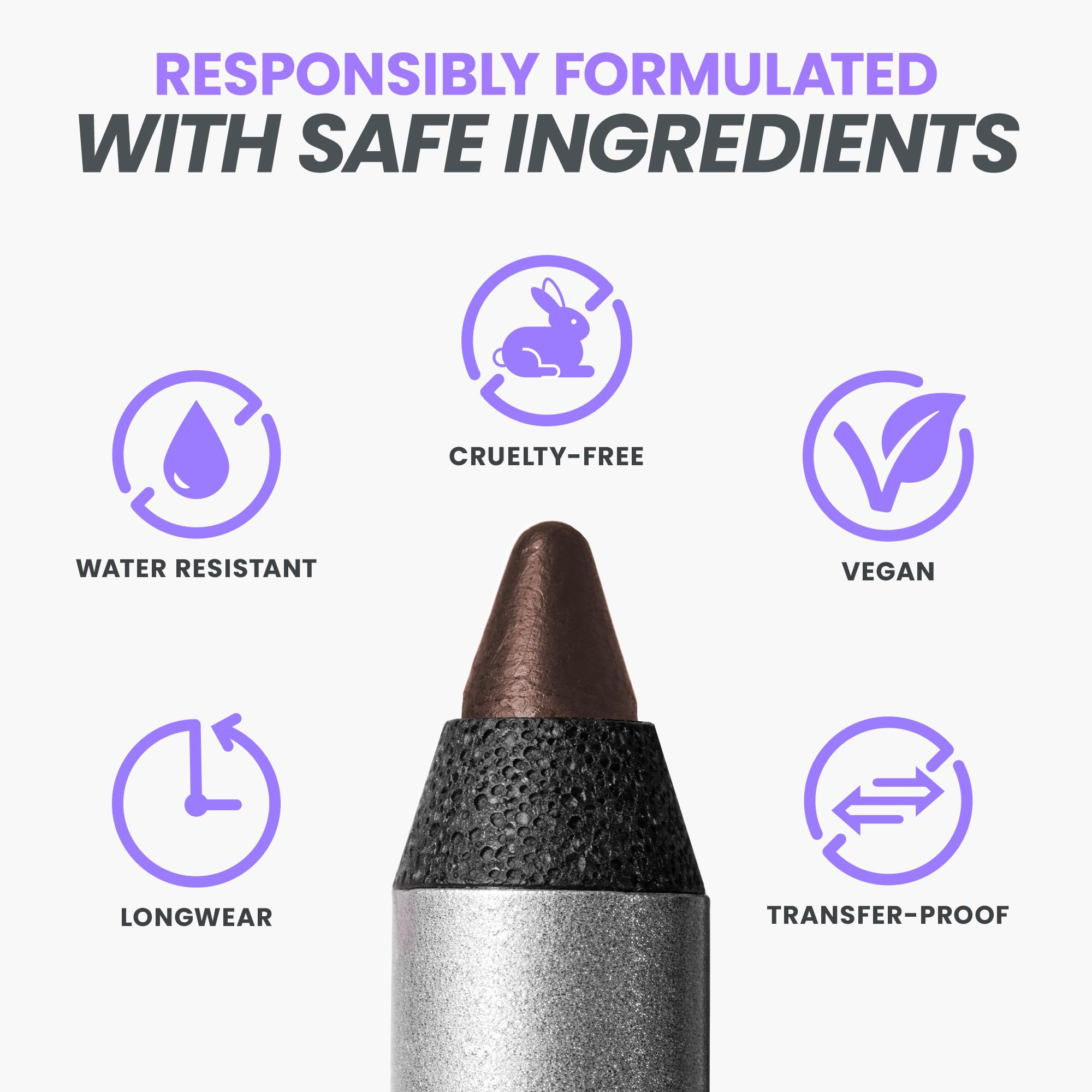 Wonderskin longwear brown eyeliner pencil packaging details