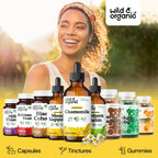 Natural vegetable glycerin based chamomile formula packaging imported from USA.