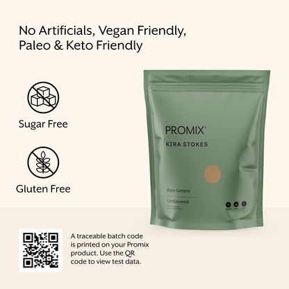Authentic Promix Nutrition Raw Greens container side view