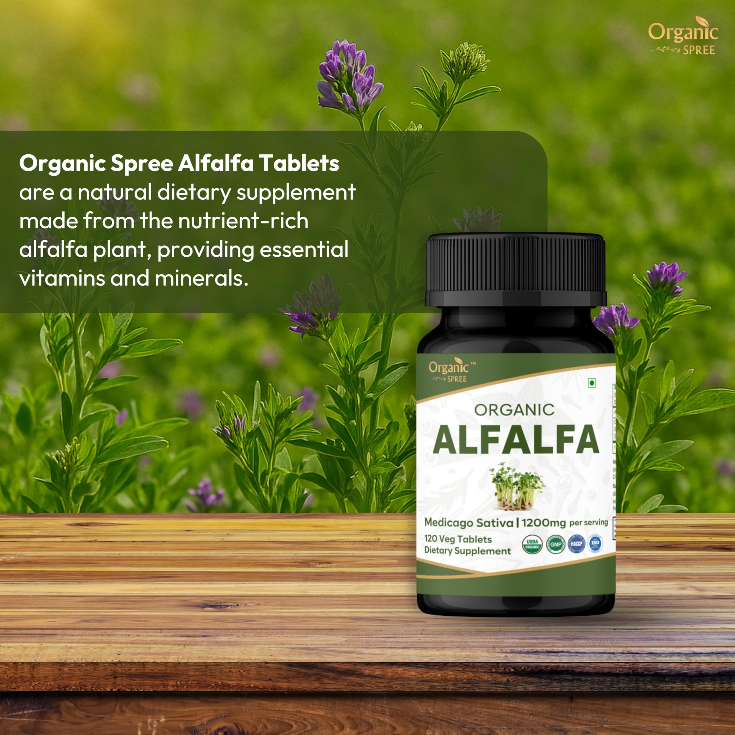 Organic Spree Alfalfa USDA Organic certification label detail