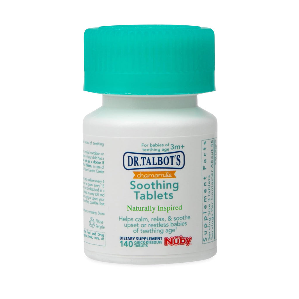 Directions and usage instructions on Dr. Talbot's baby teething relief packaging