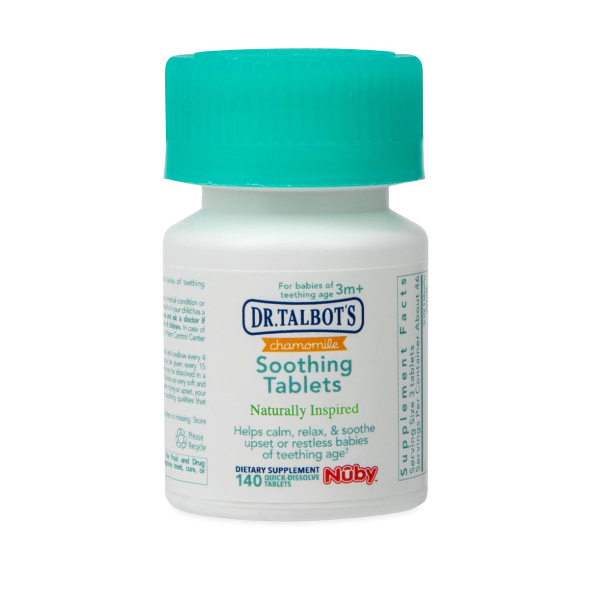 Directions and usage instructions on Dr. Talbot's baby teething relief packaging
