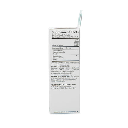 Close up view of fast dissolving infant soothing tablets by Dr. Talbot's