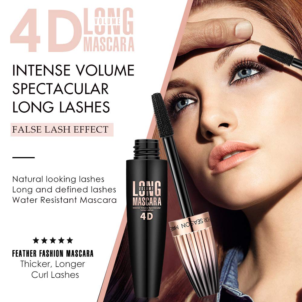 FGHJ volumizing waterproof mascara wand close up displaying the dense definition bristles.