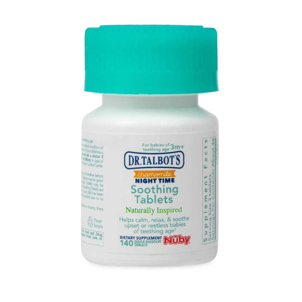 Benzocaine free baby teething relief tablets by Dr. Talbot's