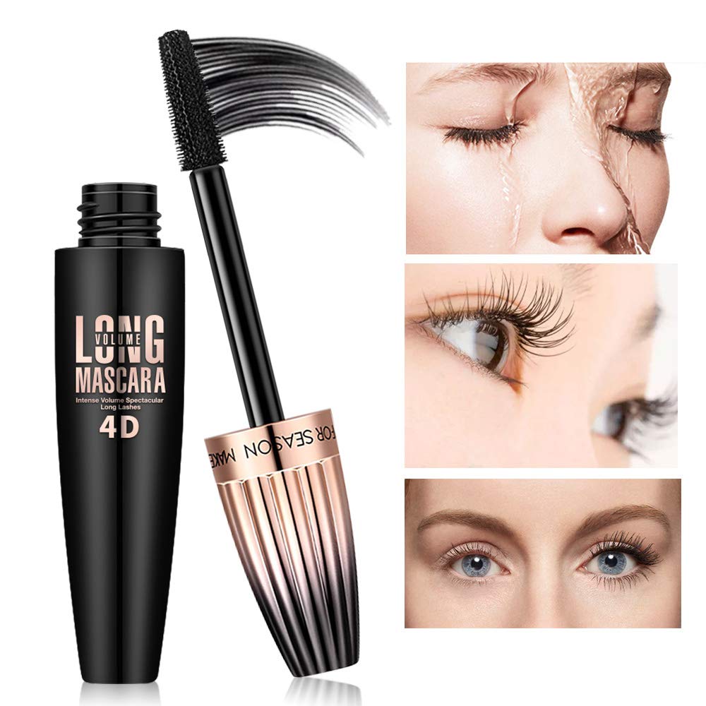 Smudge proof and waterproof demonstration of the FGHJ silk fiber makeup product.